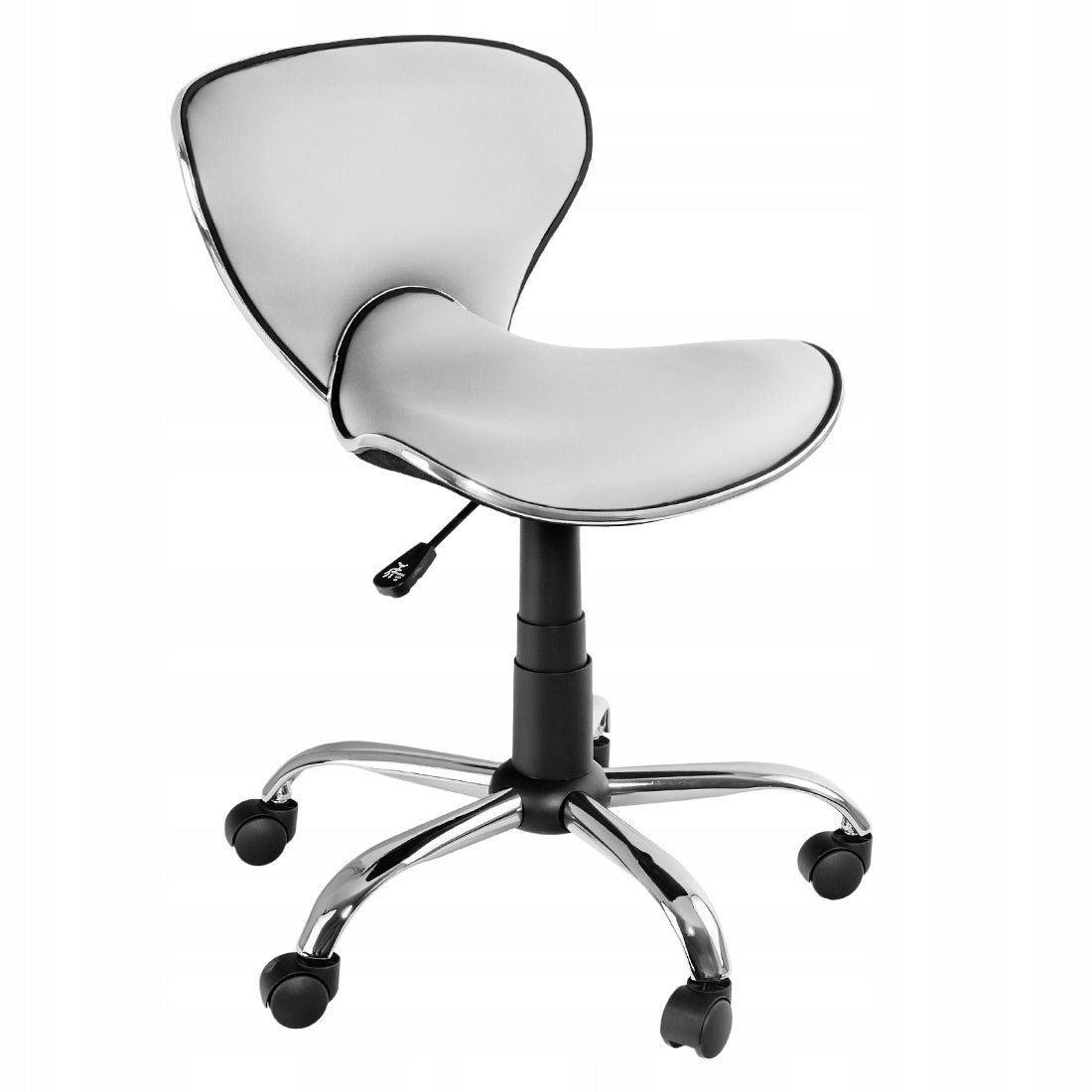 Cosmetic chair with backrest Spacetronik Hairdresser stool white