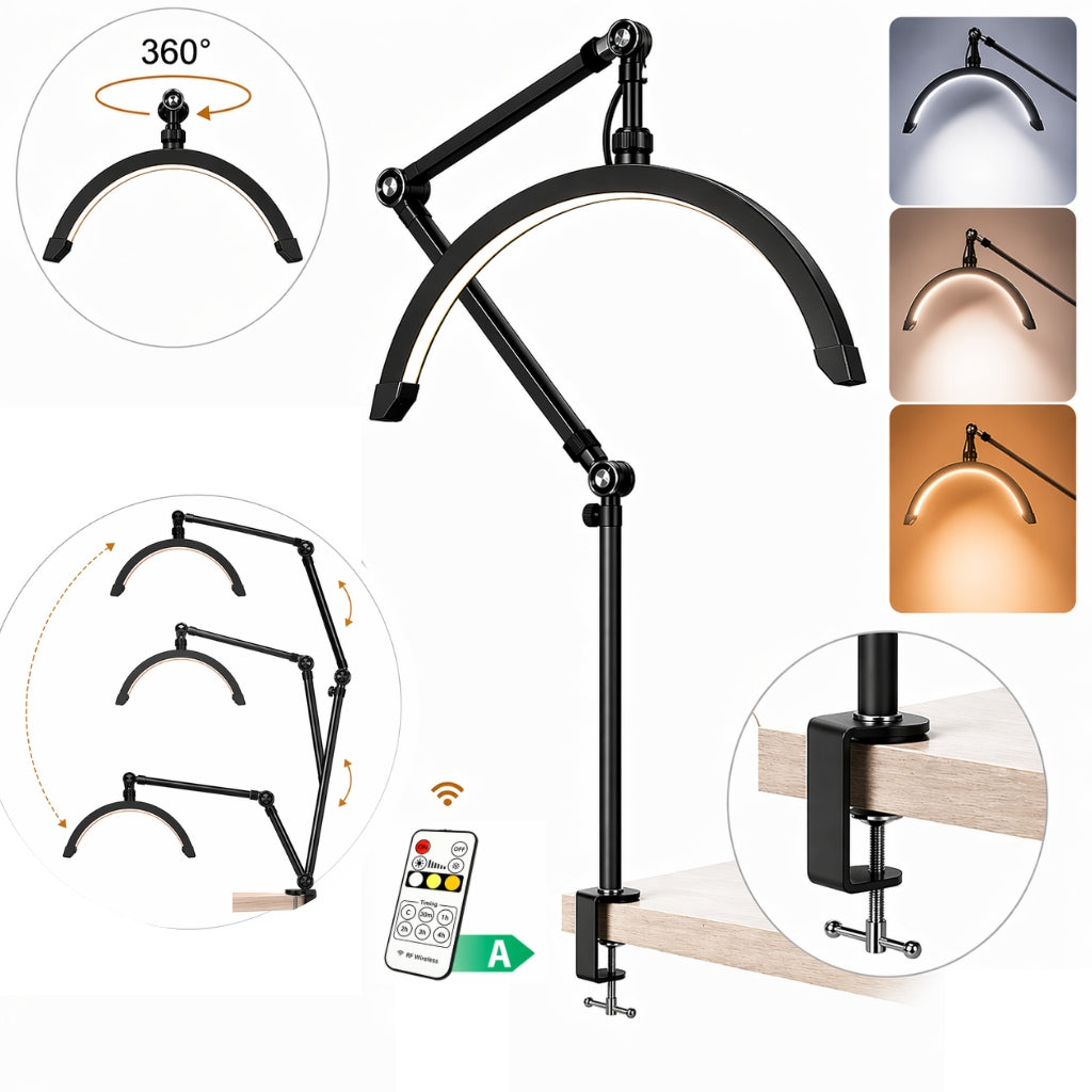 Cosmetic lamp Moon arch for eyelash extension led shadowless screwed