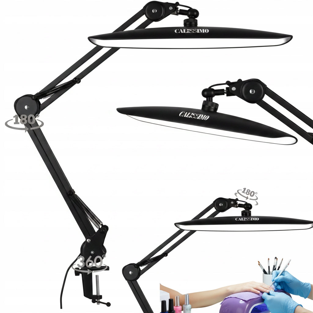Cosmetic lamp for eyelash extensions led treatments screwed black