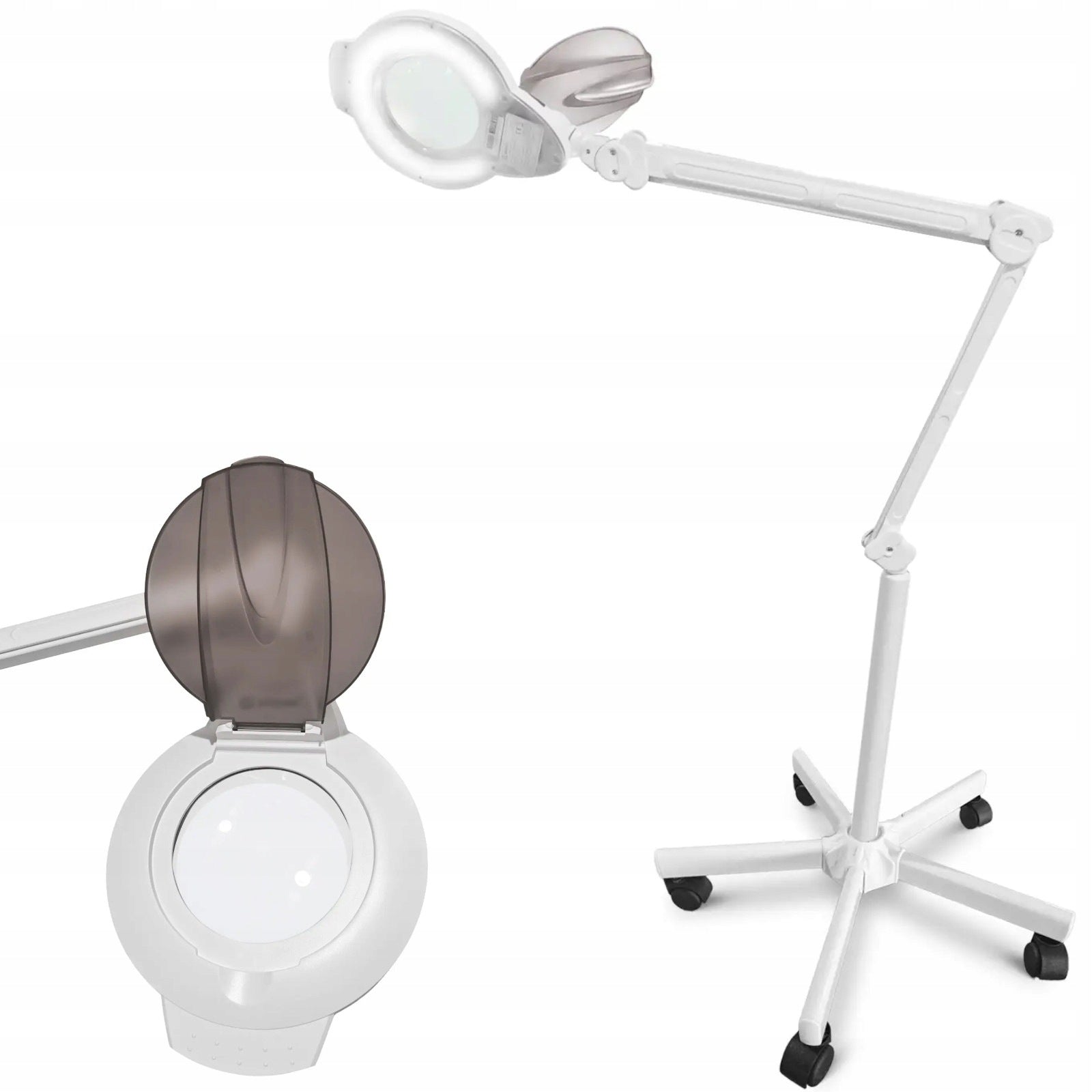 Cosmetic magnifier lamp with magnifying glass mobile 5 dpi 72x LED