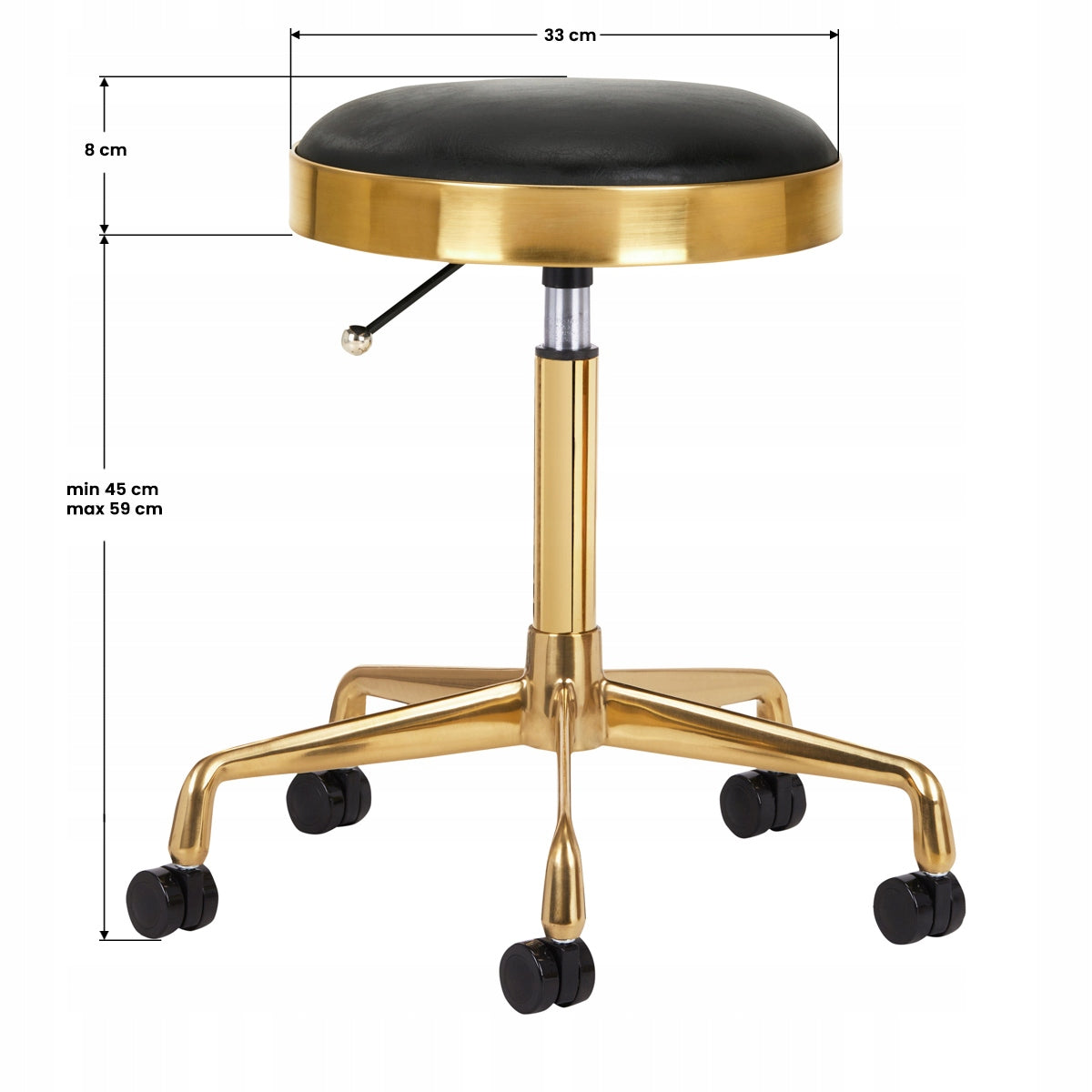 Cosmetic stool H7 gold black Model 140261