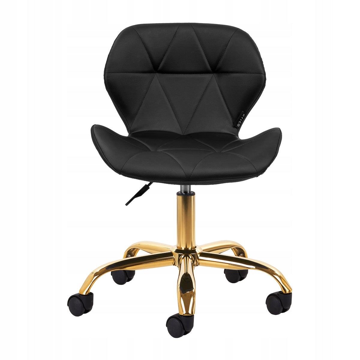Cosmetic stool QS-06G gold black Upholstery material other