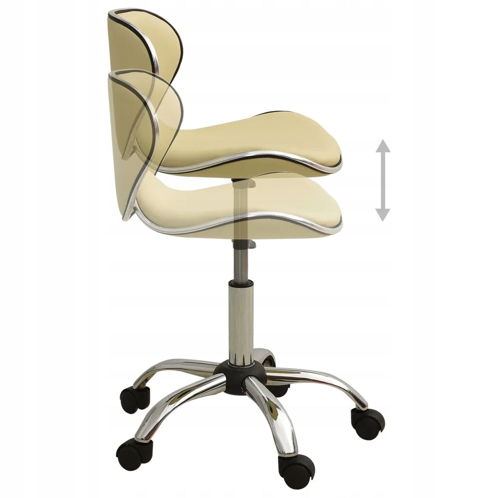Cosmetic stool, cream, faux leather Model lxv323677