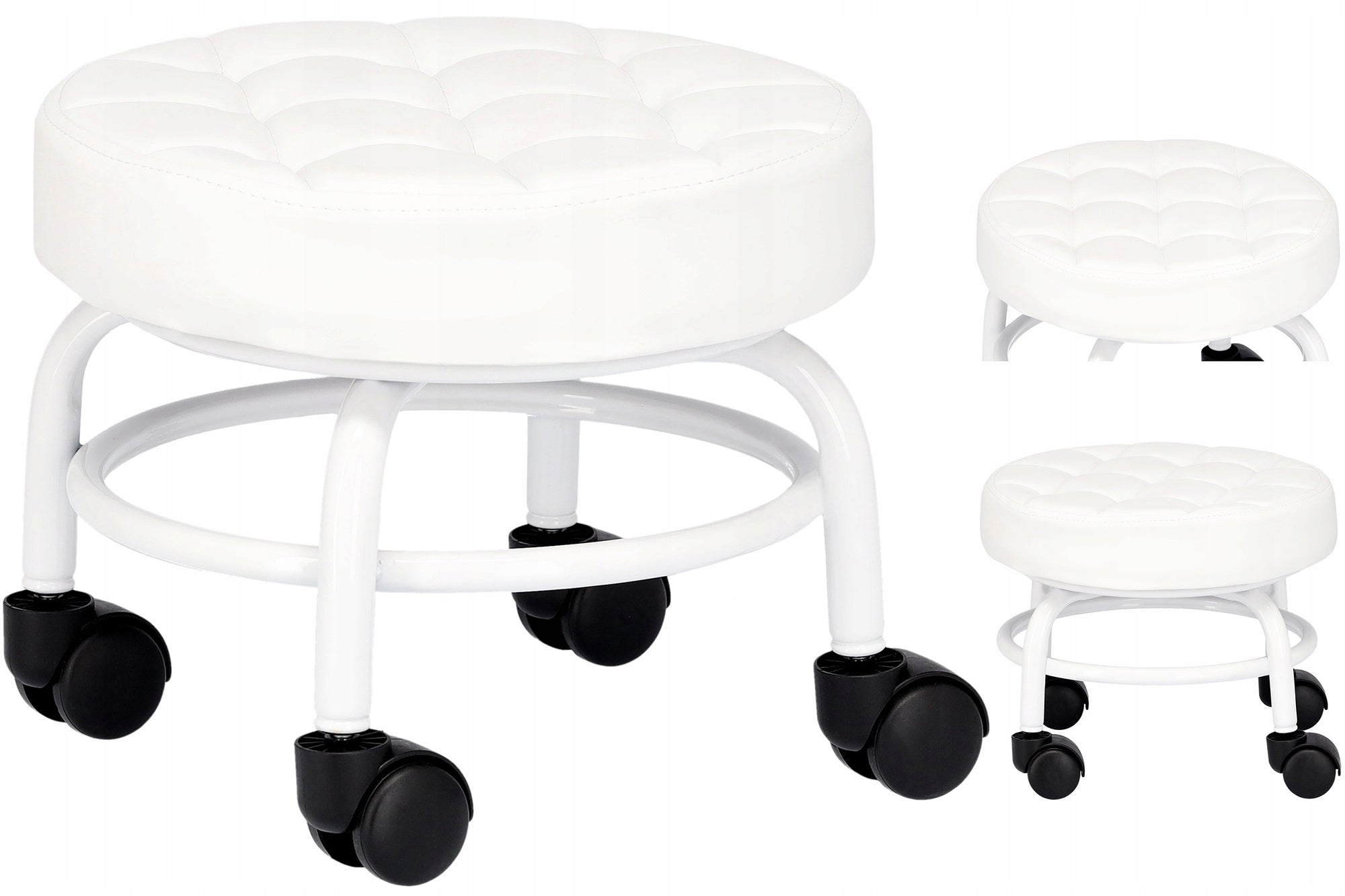 Cosmetic stool on wheels rotating pedicure for beauty salon