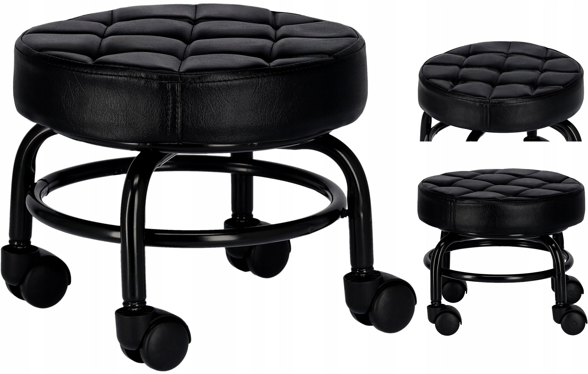 Cosmetic stool on wheels rotating pedicure for beauty salon
