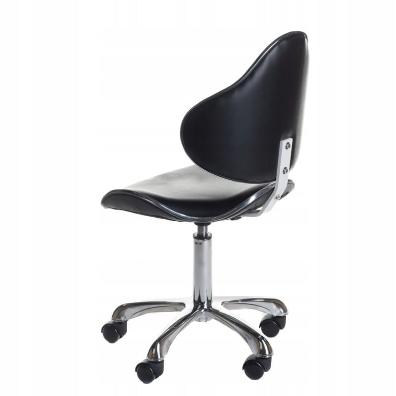 Cosmetic stool with backrest BD-9933 Black Brand Beauty System