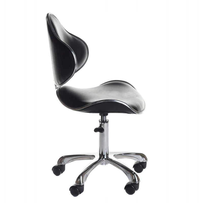 Cosmetic stool with backrest BD-9933 Black Upholstery color black