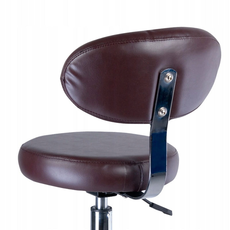 Cosmetic stool with backrest BD-9934 brown Upholstery color brown