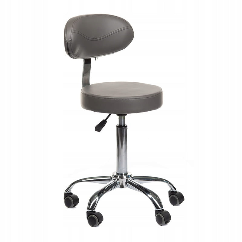 Cosmetic stool with backrest BD-9934 grey