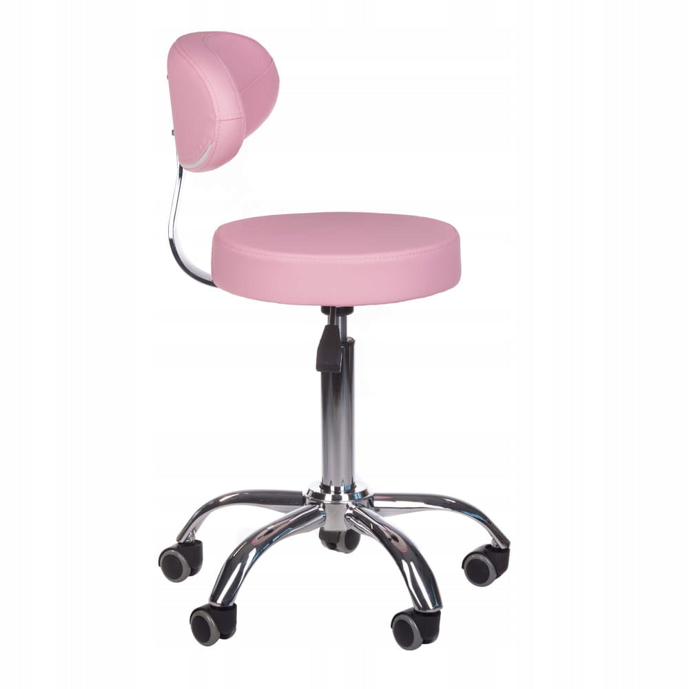 Cosmetic stool with backrest BD-9934 pink Upholstery color pink