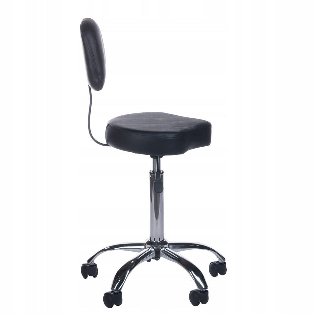 Cosmetic stool with backrest BH-7268 Black Brand Beauty System