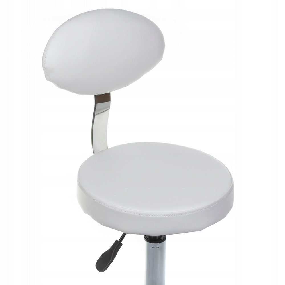 Cosmetic stool with backrest BH-7289 White Brand Beauty System