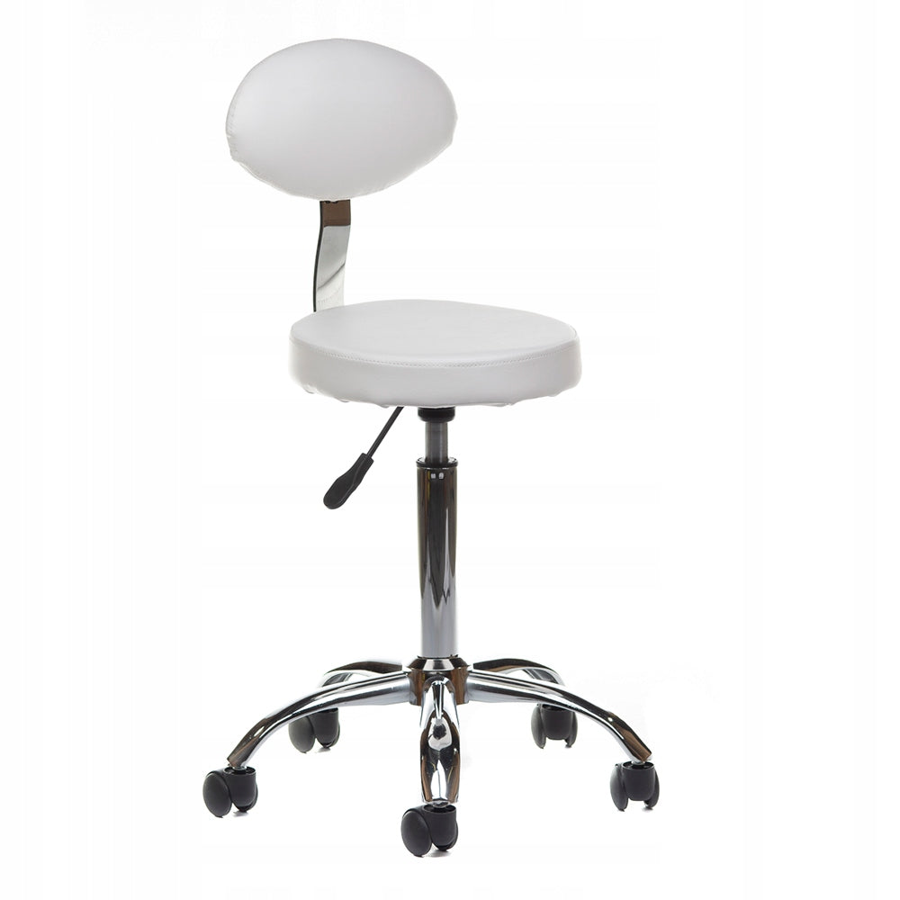 Cosmetic stool with backrest BH-7289 White Upholstery material other