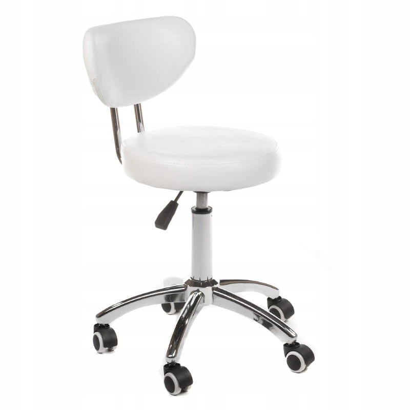 Cosmetic stool with backrest BT-229 white
