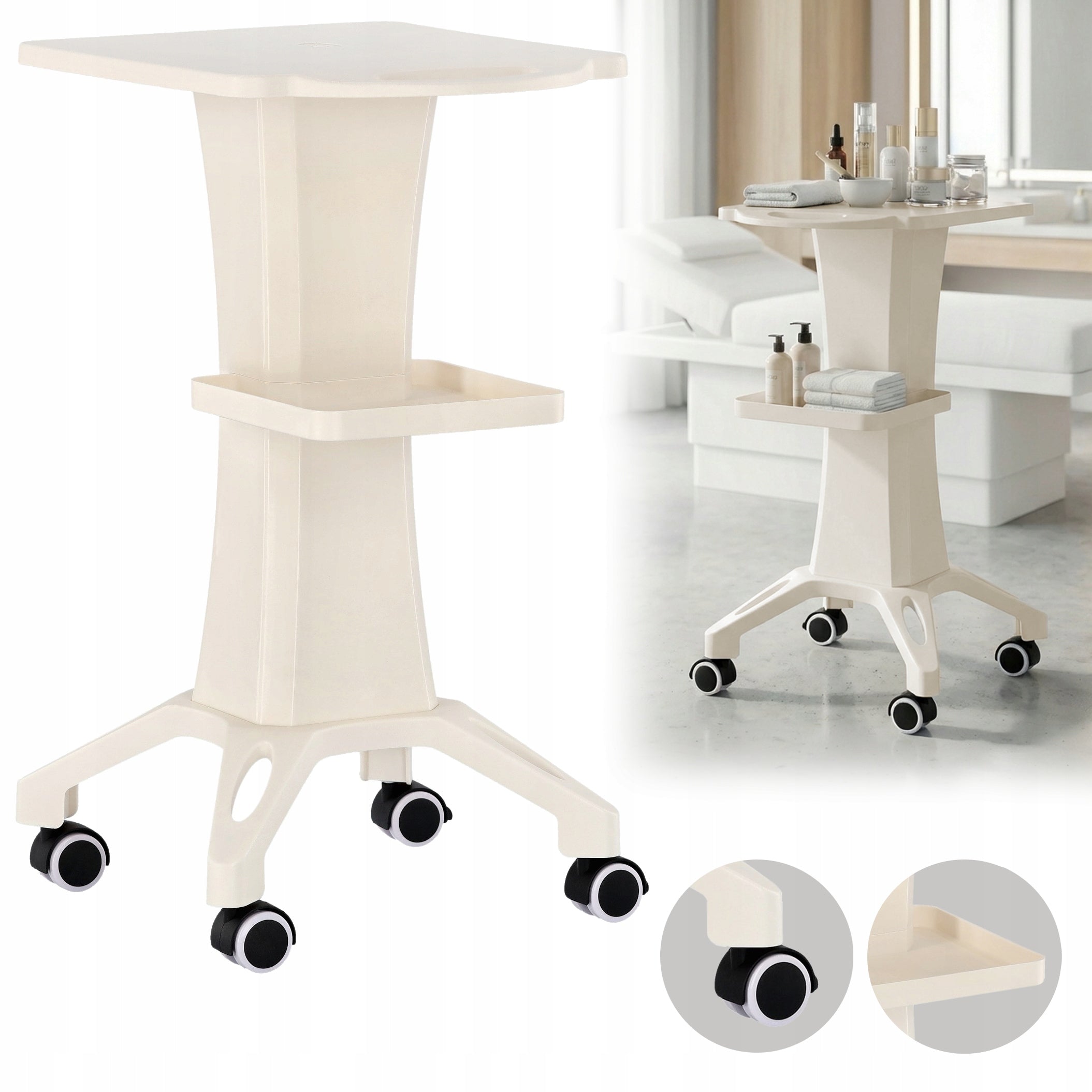 Cosmetic table for cosmetic device mobile helper SPA trolley