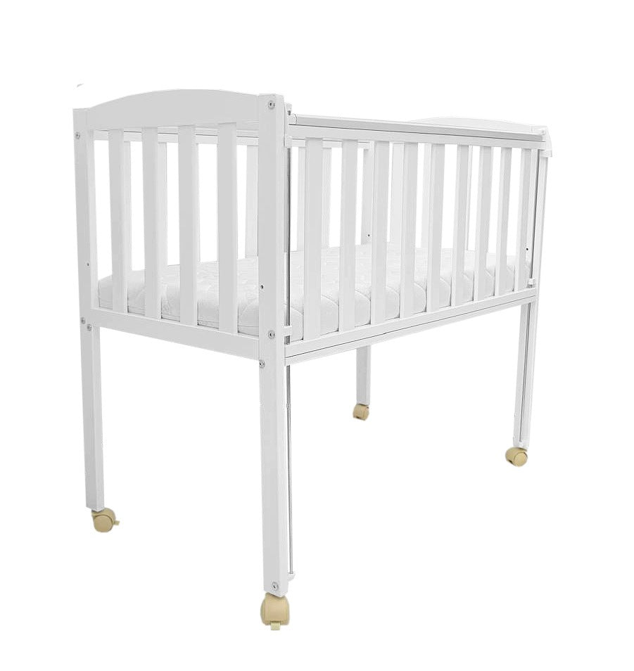 Cot 100x50 extra bed with lowered side MINI + Mattress + wheels FREEBIE Brand Aruś