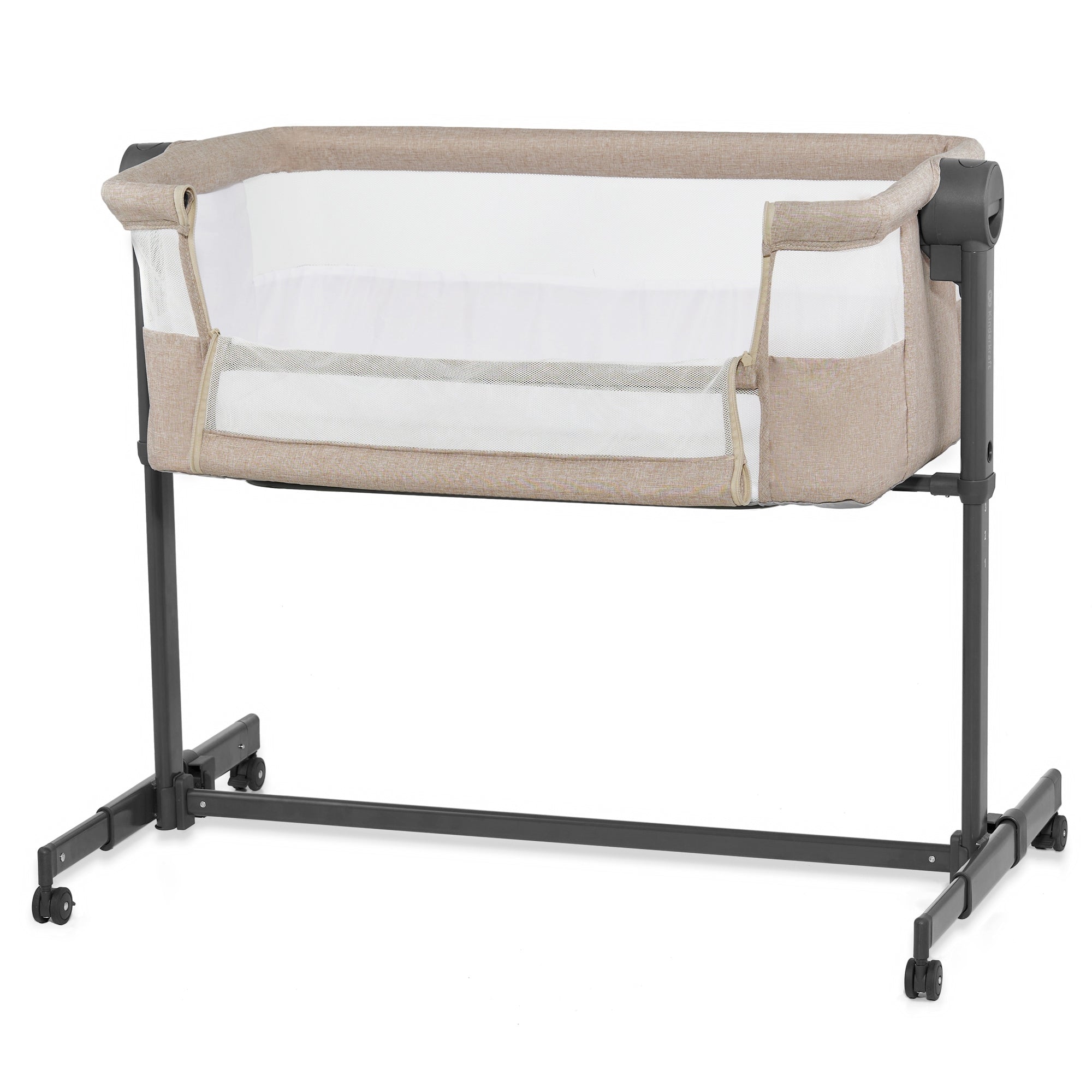 Cot Kinderkraft 2in1 Nestee Up 2 beige, tilt adjustment