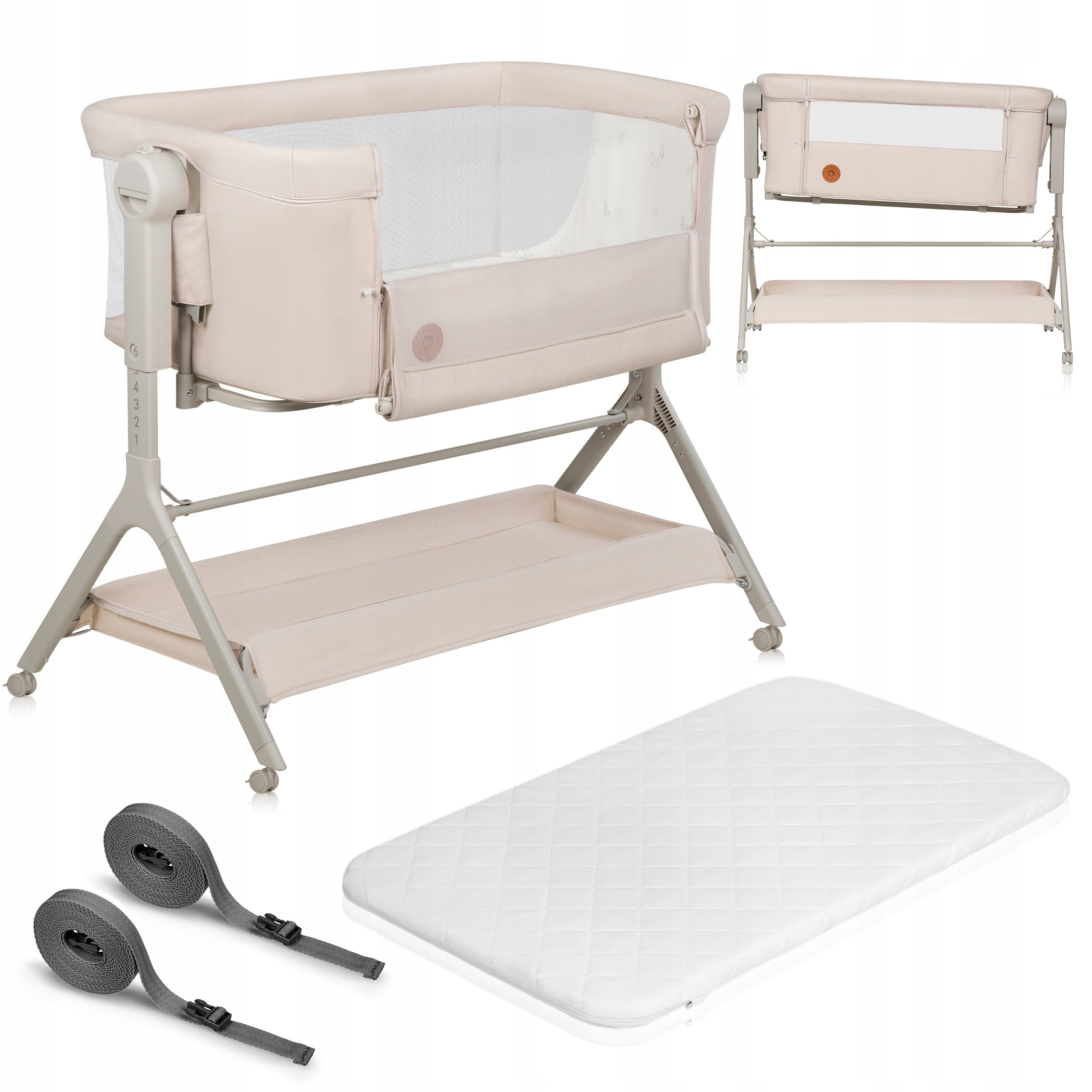 Cot Lionelo Leonie Plus Beige Sand extra bed 3in1 beige
