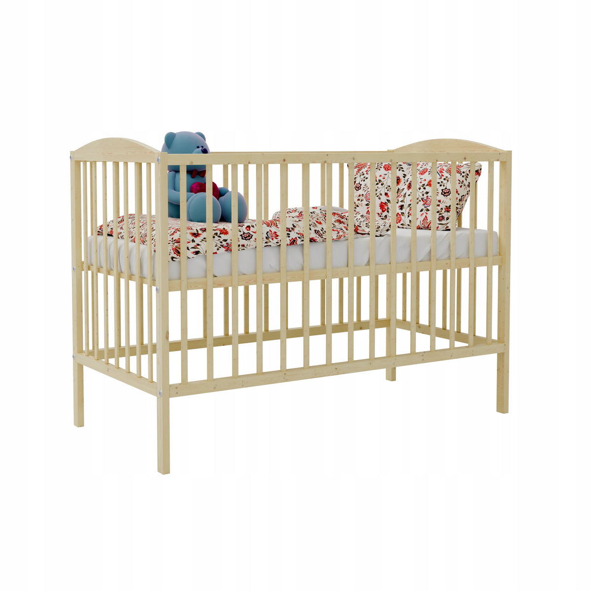 Cot OLA b/sz pine 120x60