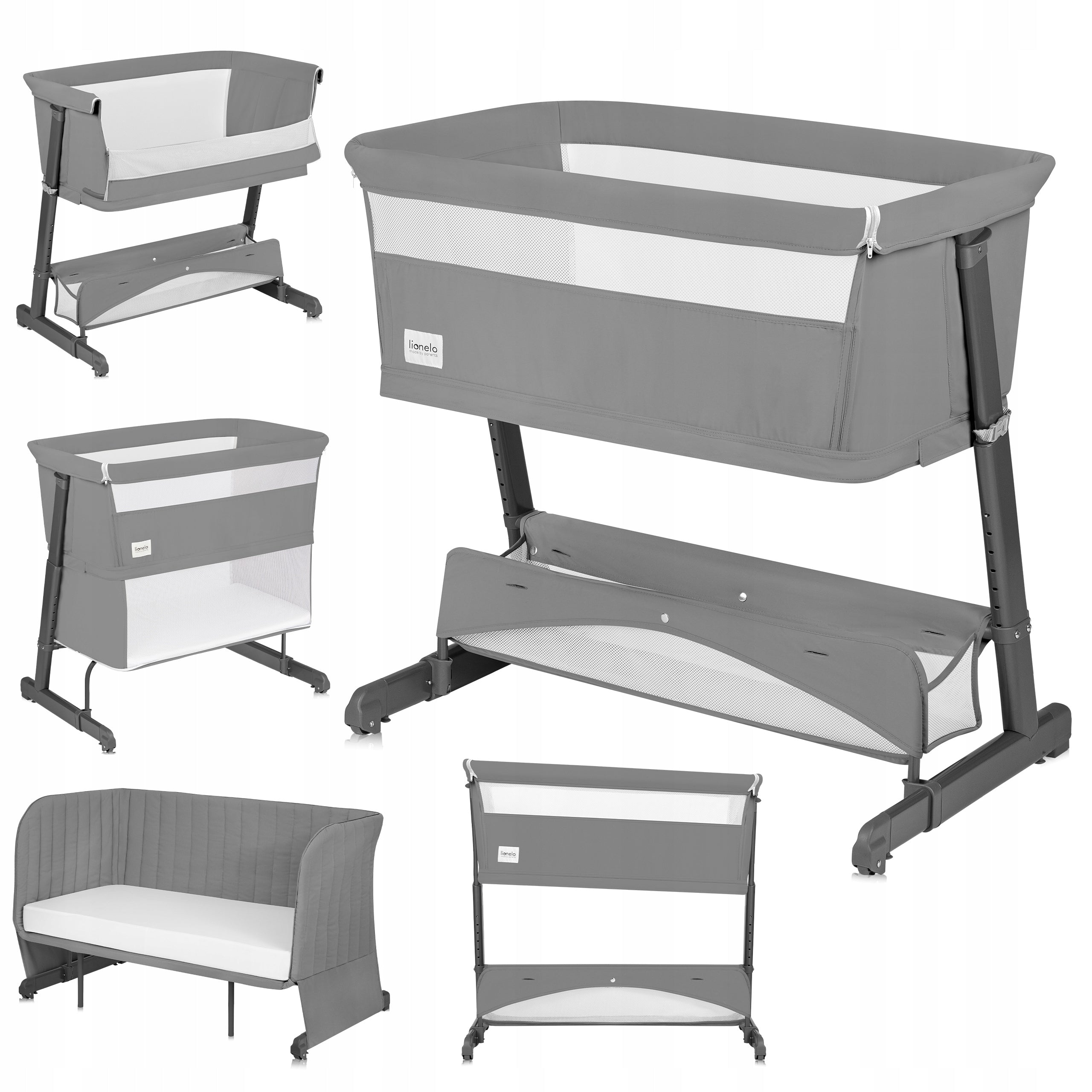 Cot SOFA BED 5in1 LIONELO THOMI PLUS GREY CONCRETE