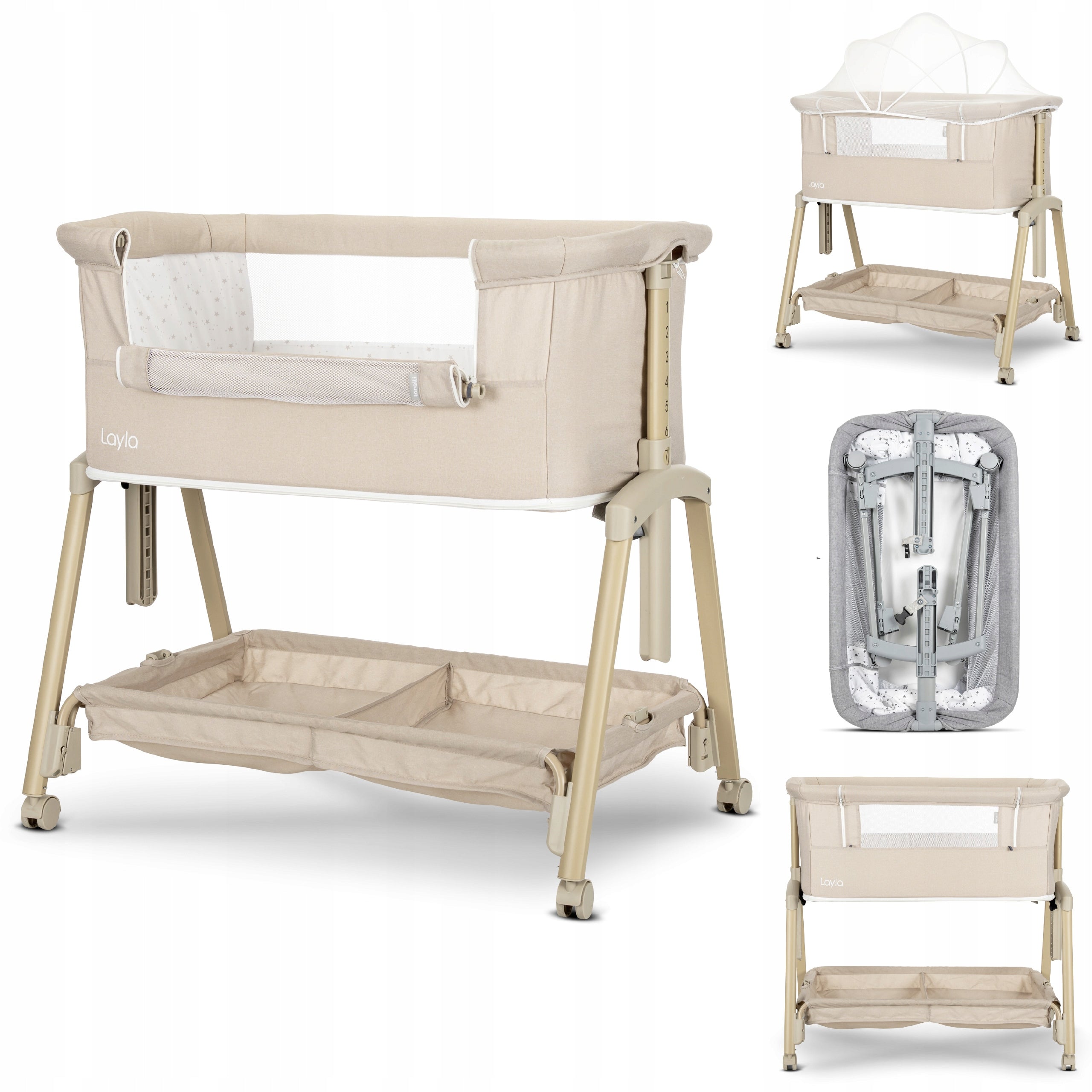 Cot Supply 2in1 for Bedroom Adjustable 0+ Lorelli Layla