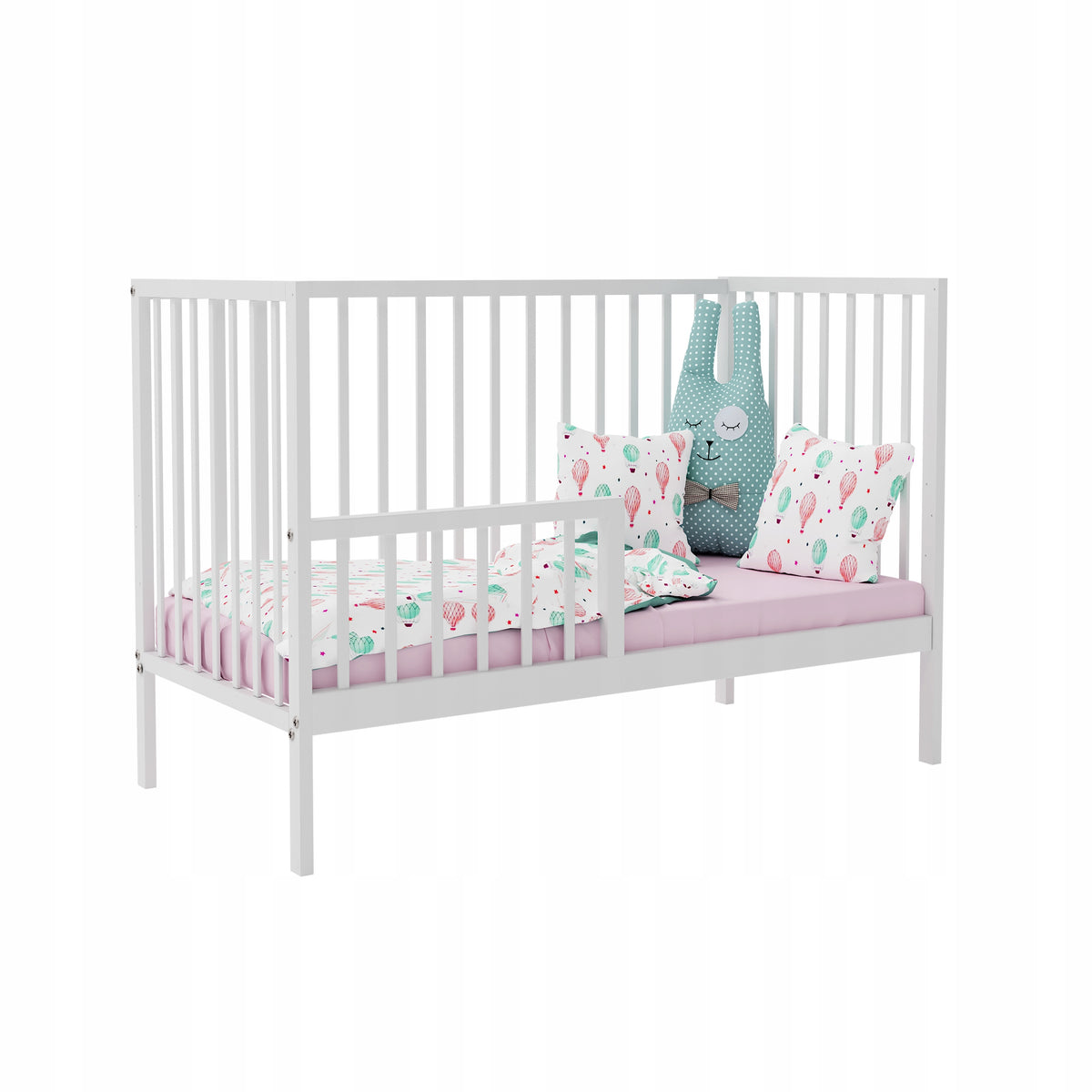 Cot b/sz MAGDA WHITE with couch barrier Packaging status original