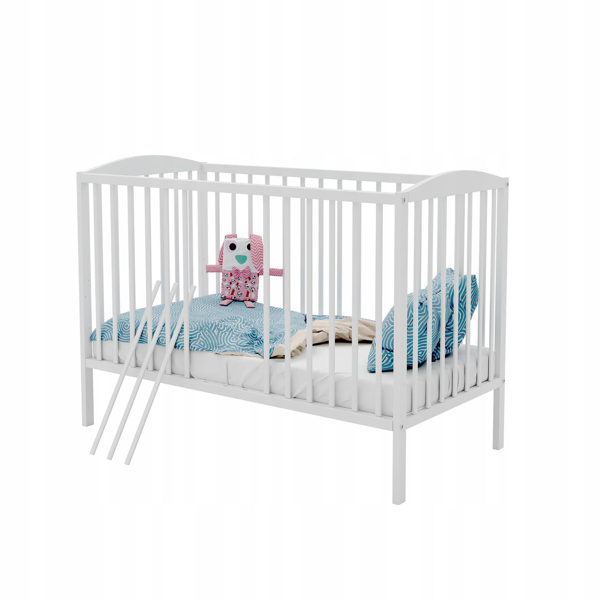 Cot b/sz OLA WHITE 120x60 cm Packaging status original
