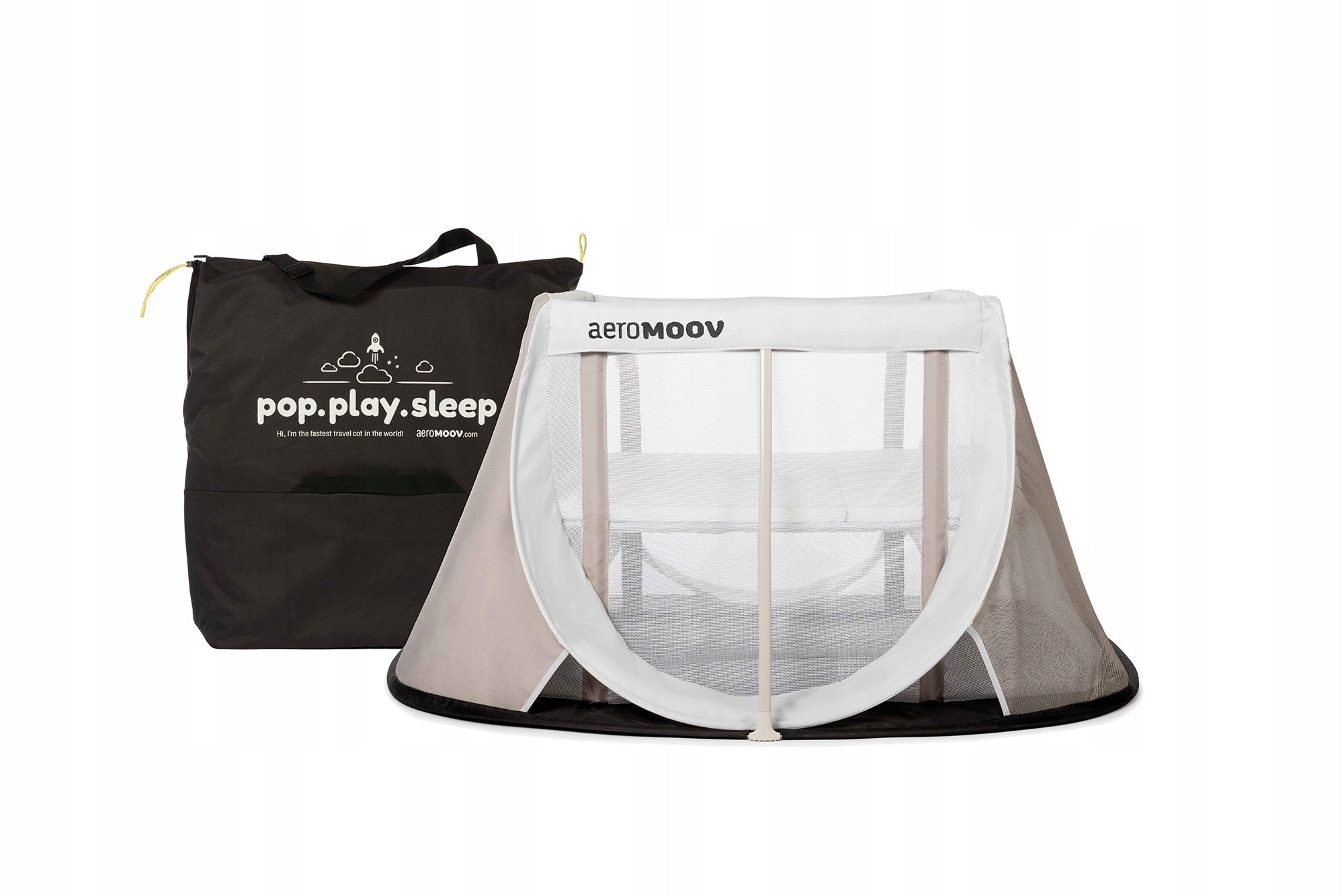 Cot for children tourist folding with mattress two-level AEROMOOV