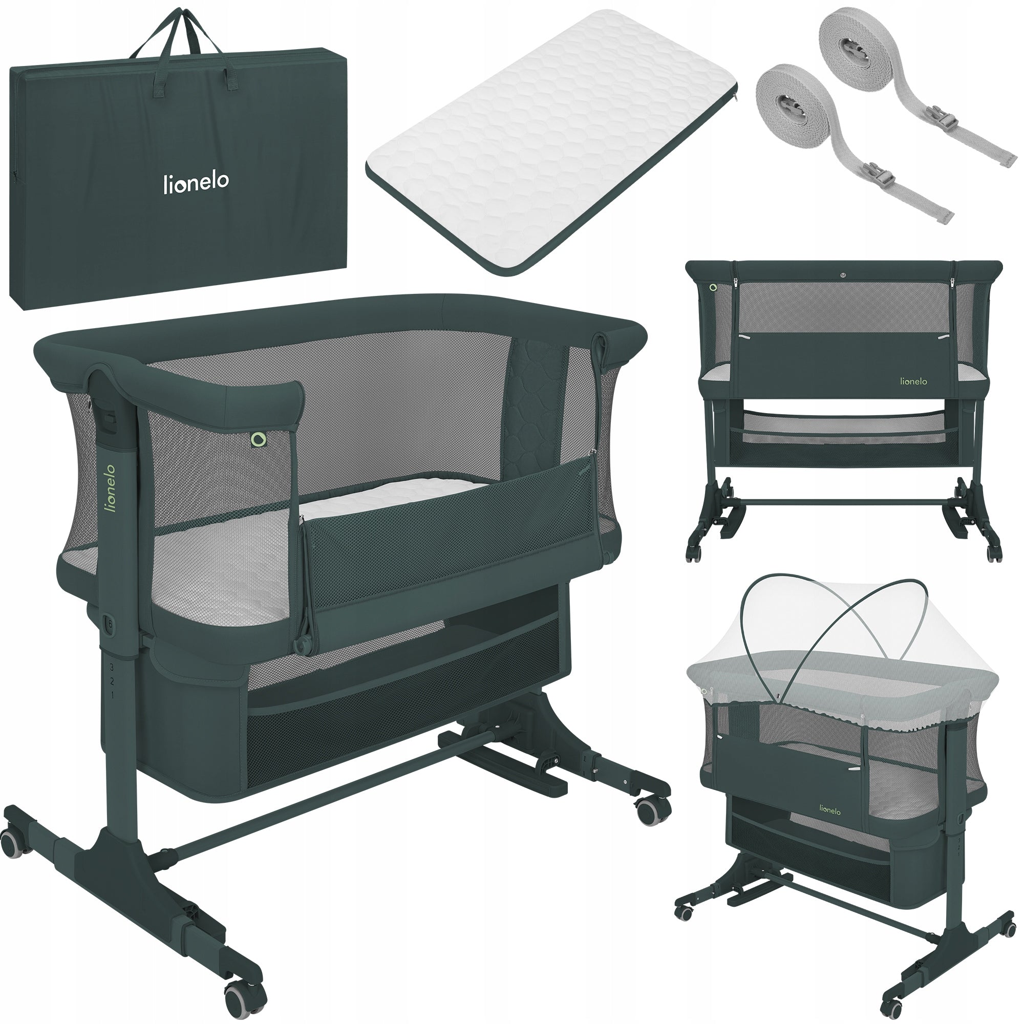 Cot freestanding cradle 3in1 set of accessories Lionelo Jodie Medical device no