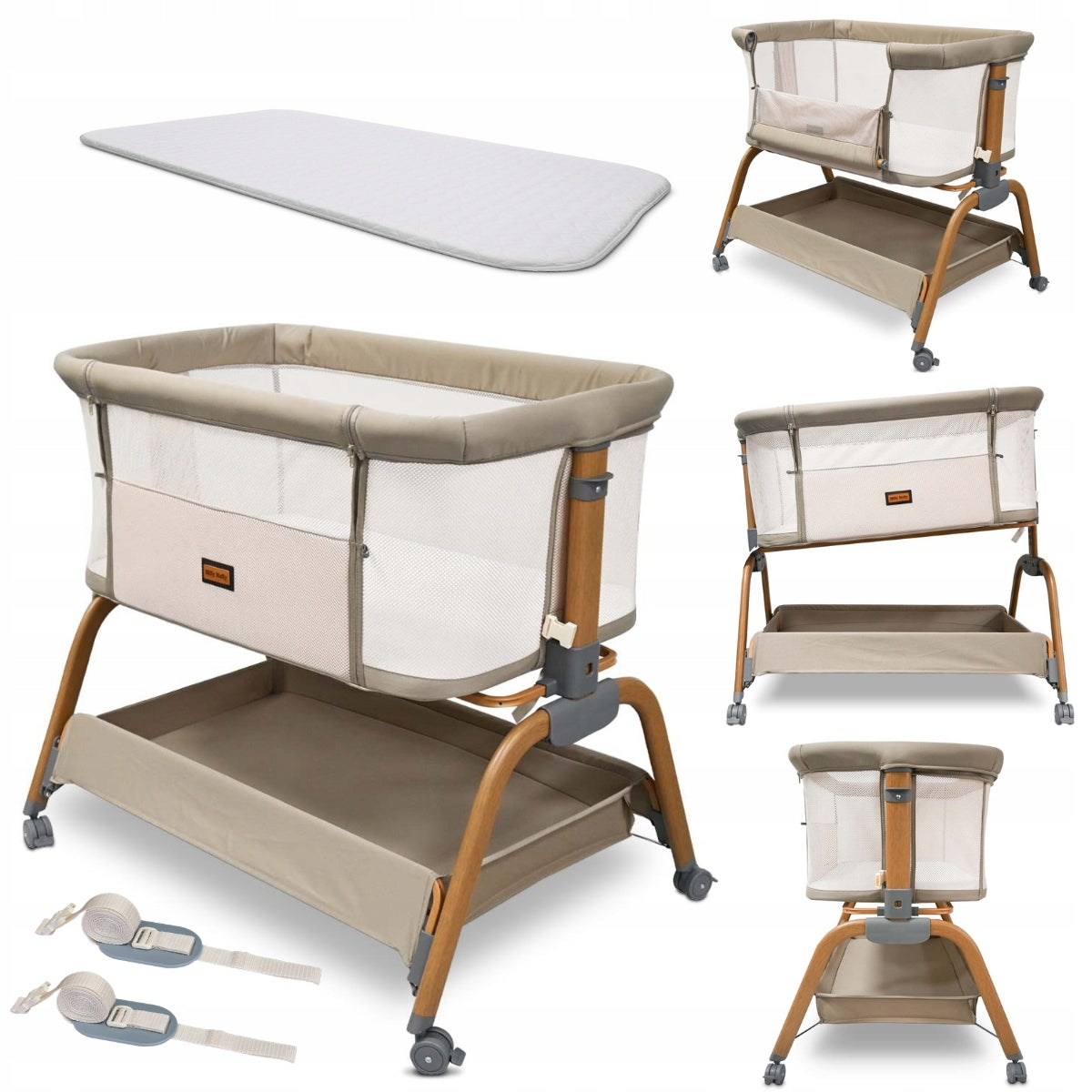 Cot freestanding tourist cradle Nino Milly Mally Beige