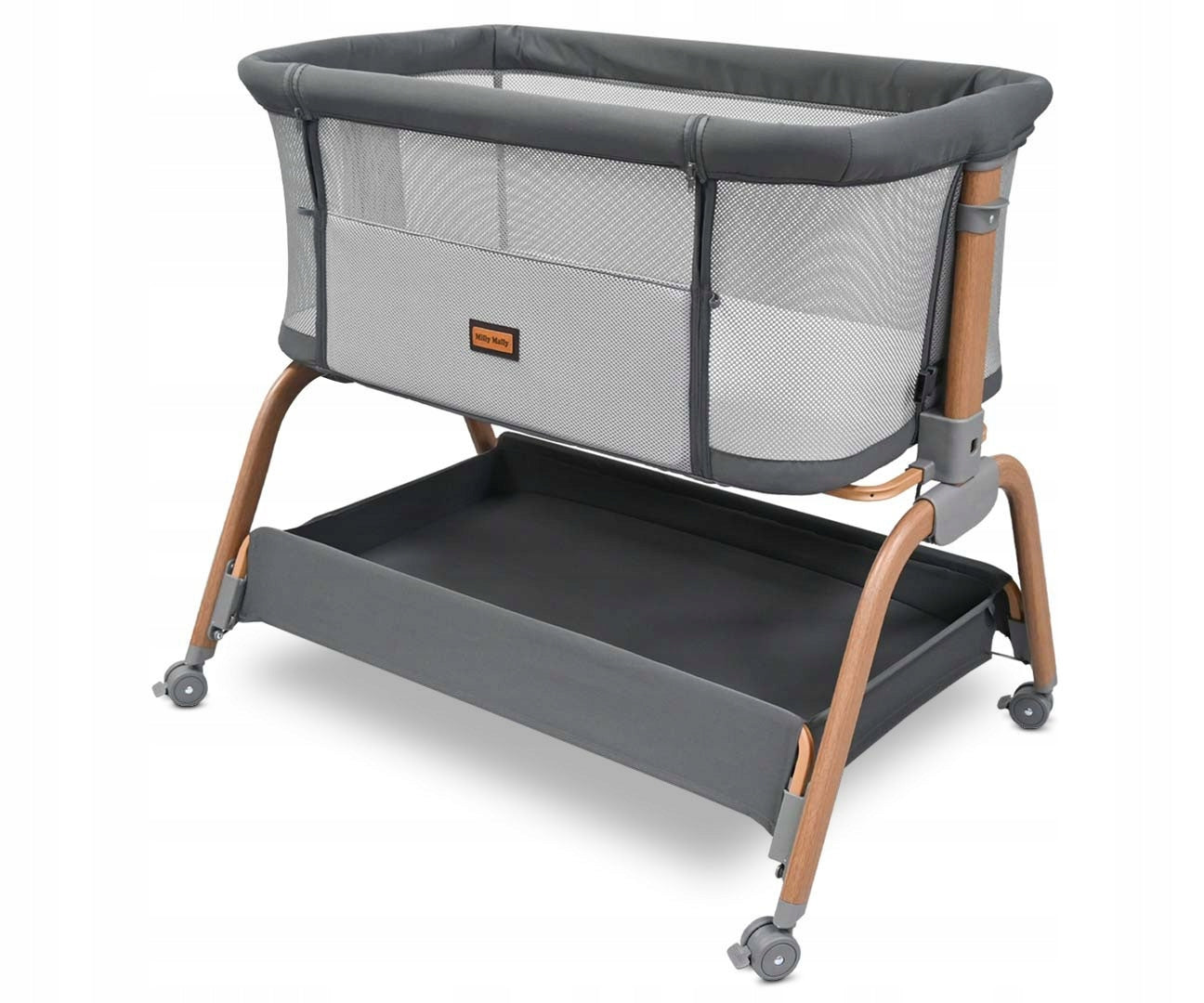Cot freestanding tourist cradle Nino Milly Mally grey Brand Milly Mally