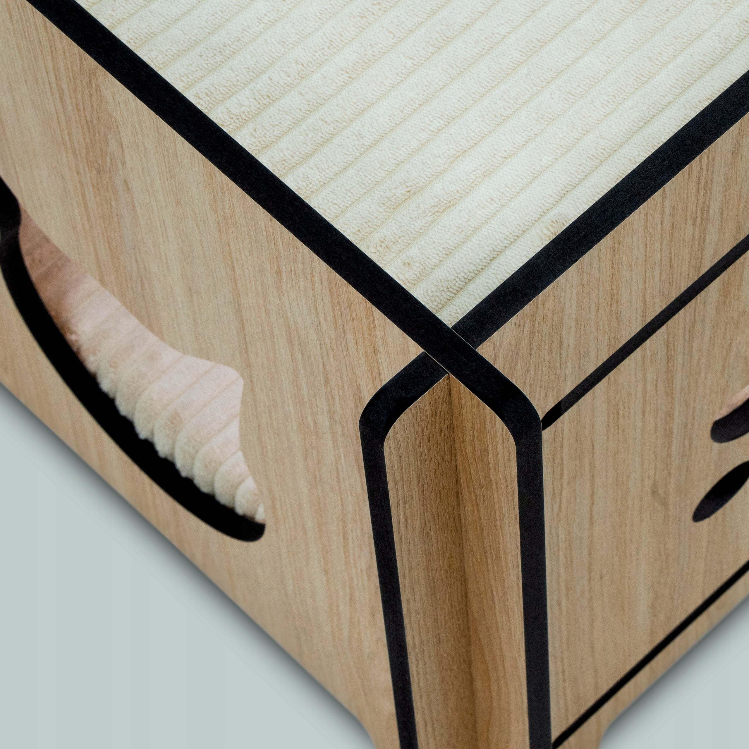Cottage and cat bed FIGSY with cat name engraving variant L Manufacturer code 002B-500-000-M10-004-011
