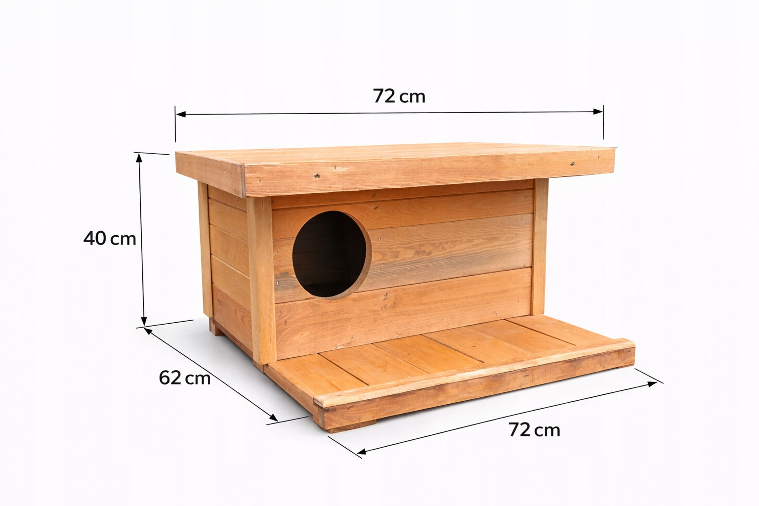 Cottage / booth / cat kennel all already insulated 72 x 62 x 40 cm Manufacturer code 002