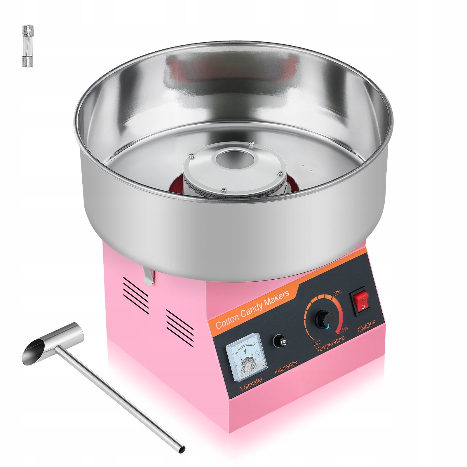 Cotton Candy Machine 1000W Commercial With Built-in Thermostat Pink Brand SucceBuy