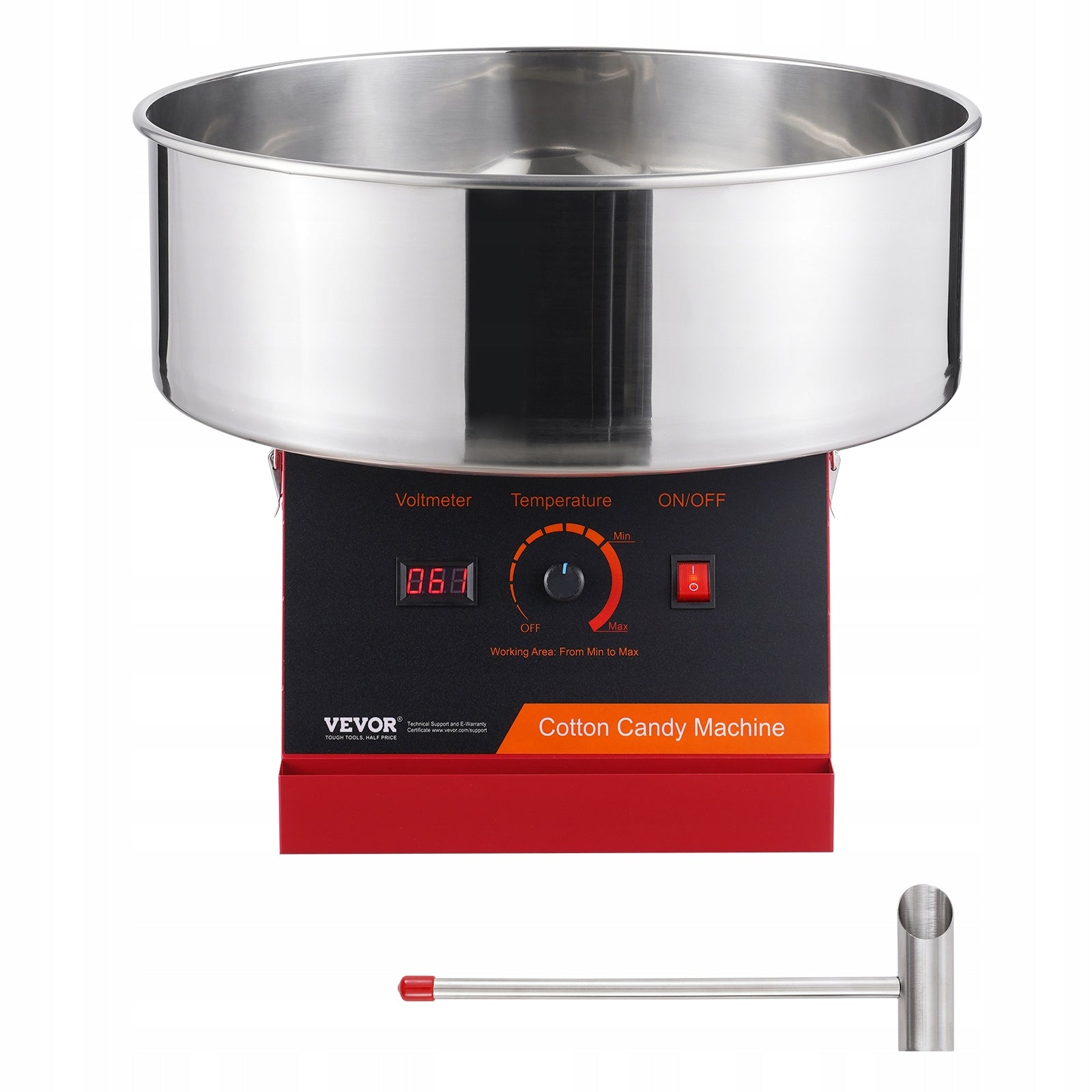 Cotton Candy Machine 1KW Electric Cotton Candy Machine Red Model MHTJXM01H