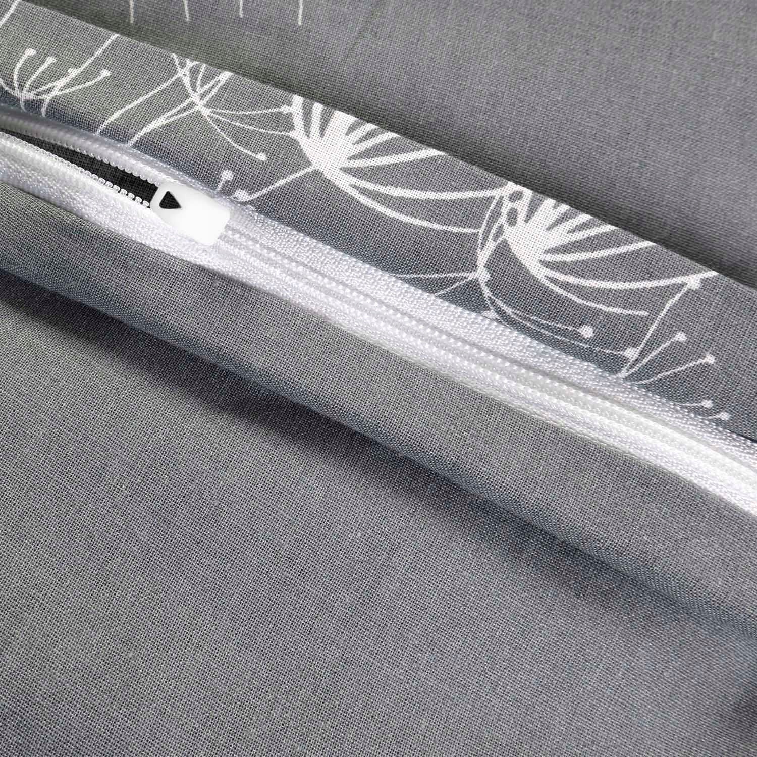Cotton bedding 160x200 natural 100% cotton dandelions dark grey Brand Darymex