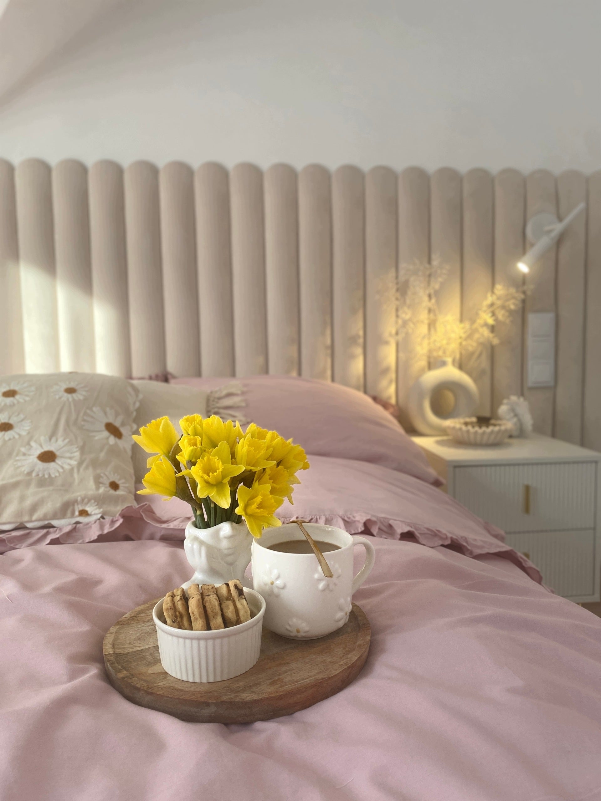 Cotton bedding with frill 160x200 70x80 natural boho frill pink Manufacturer code komplet Pościeli bawełna 100%
