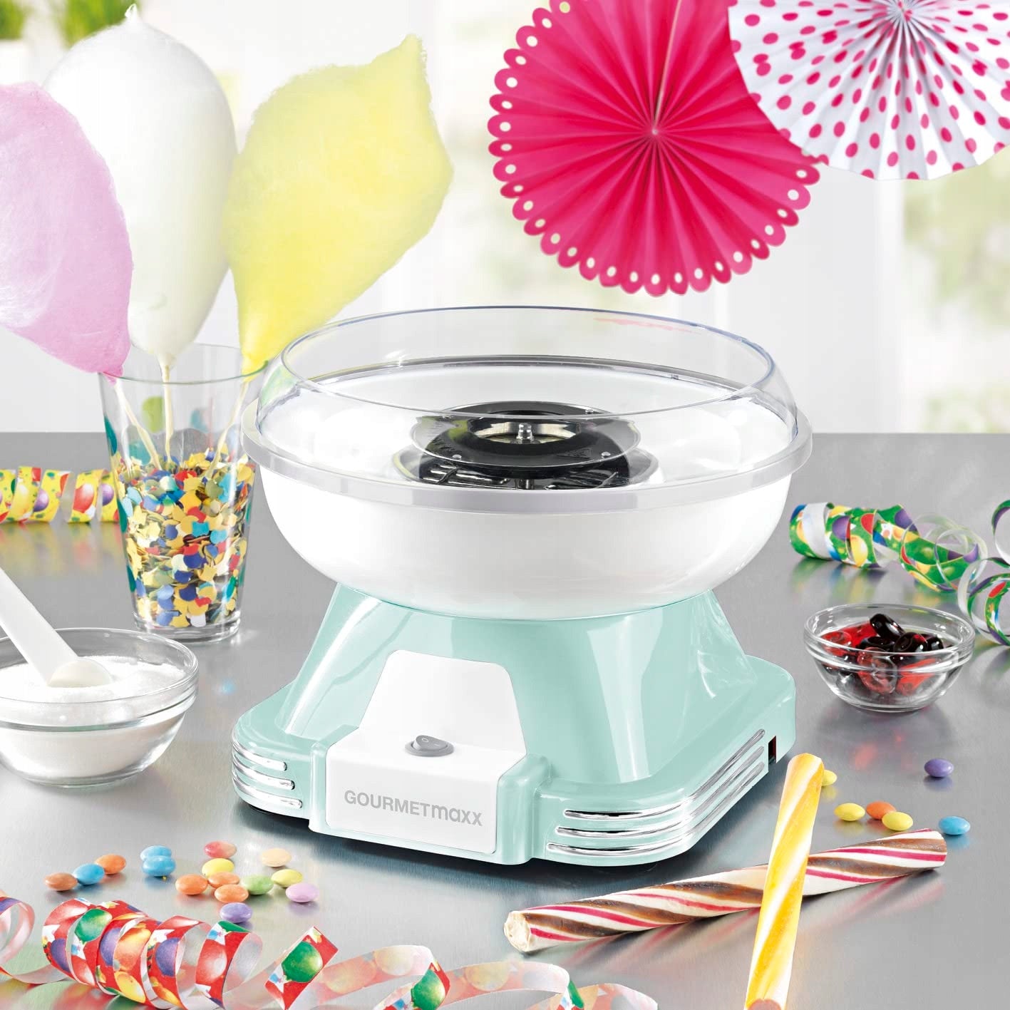 Cotton candy machine GOURMETmaxx mint 500 W Packaging status original