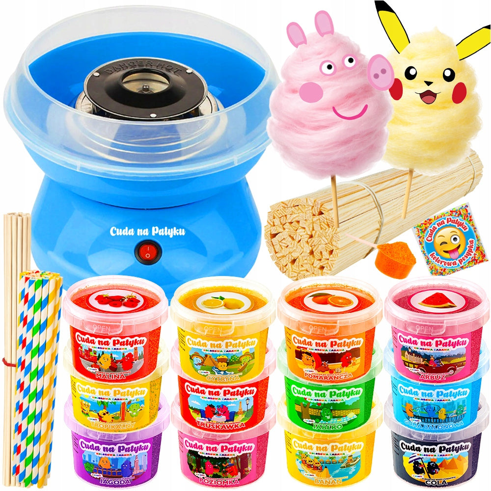 Cotton candy machine colorful sugar 12x100g 70 sticks