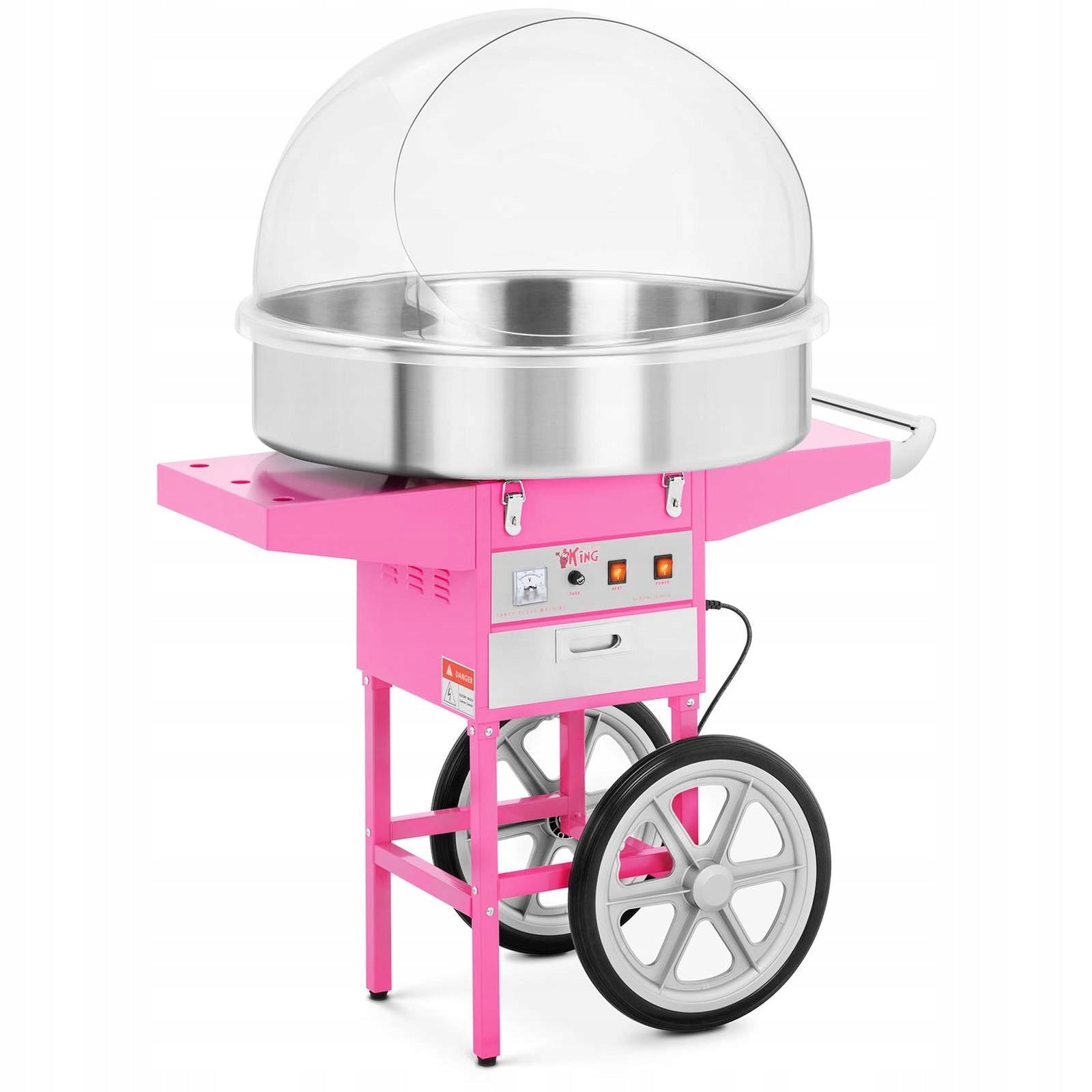 Cotton candy machine - large bowl 72 cm - trolley - cover / 10010133