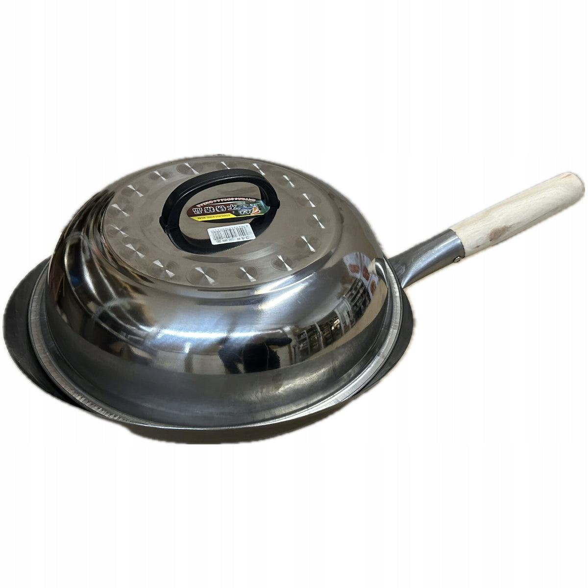 Cover Lid For Wok Diameter 32,5cm Stainless Steel PROORIENT Packaging status original
