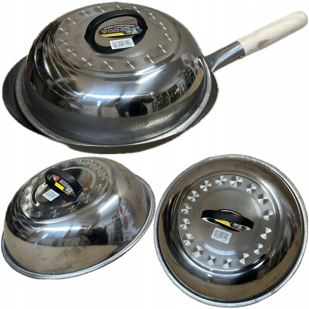 Cover Lid For Wok Diameter 32,5cm Stainless Steel PROORIENT