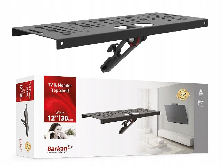Cover TV Shelf for Decoder Tuner Remote Control Router 305x120mm Barkan