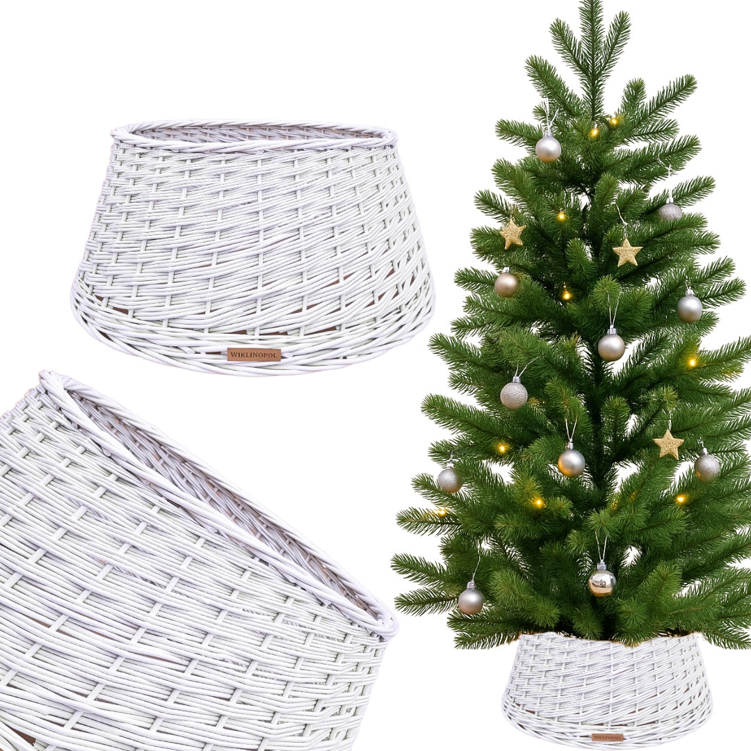 Cover / basket / wicker cover for Christmas tree stand WHITE Ø 45 cm EAN (GTIN) 5903181419676