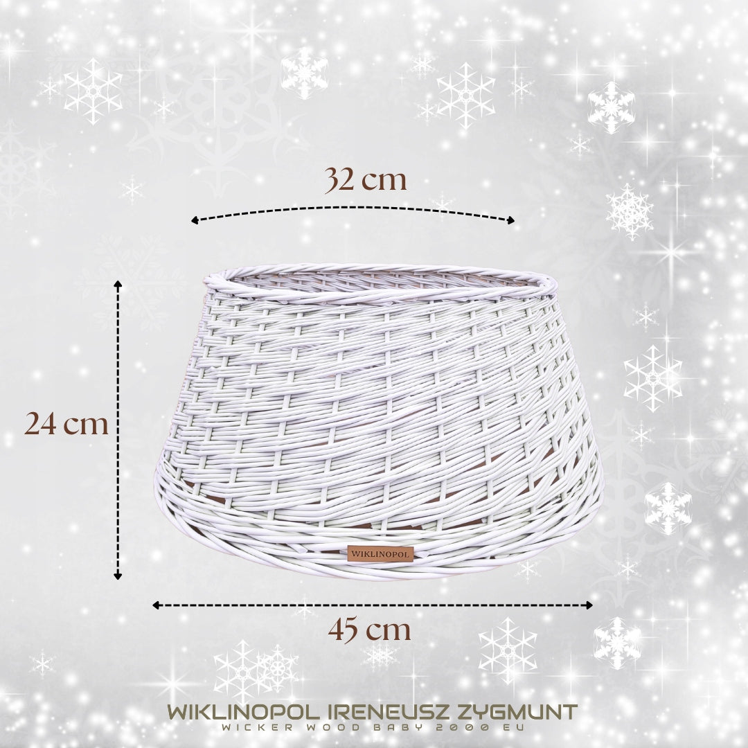 Cover / basket / wicker cover for Christmas tree stand WHITE Ø 45 cm Manufacturer code 419652
