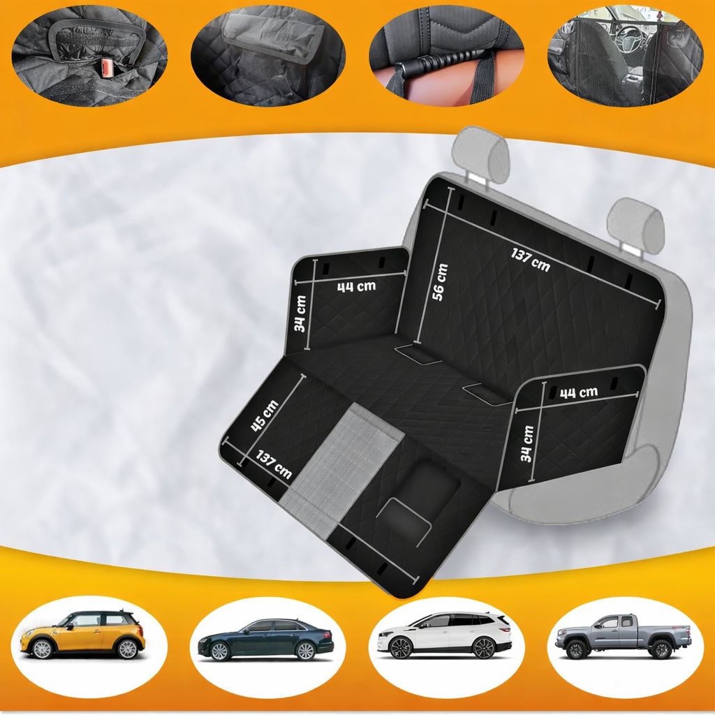Cover car mat for dog seat 145x137 + akcesoria 6Y5 Brand no brand
