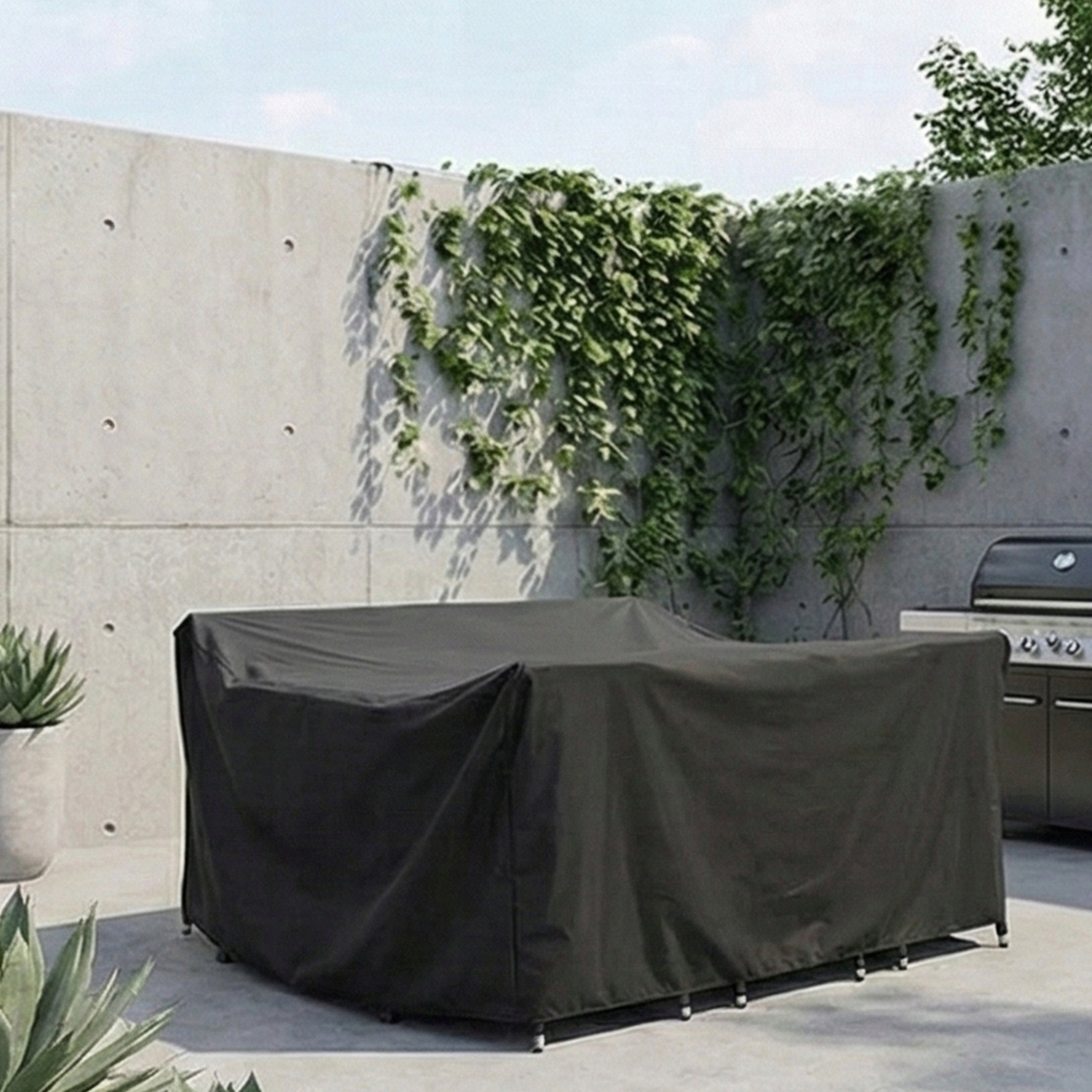 Cover for garden furniture 300 x 200 x 80 cm black Kind for set