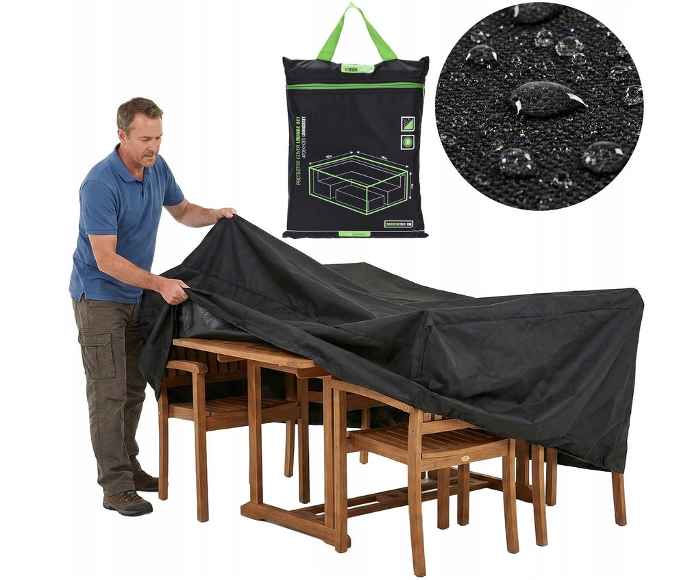 Cover for garden furniture 300 x 200 x 80 cm black