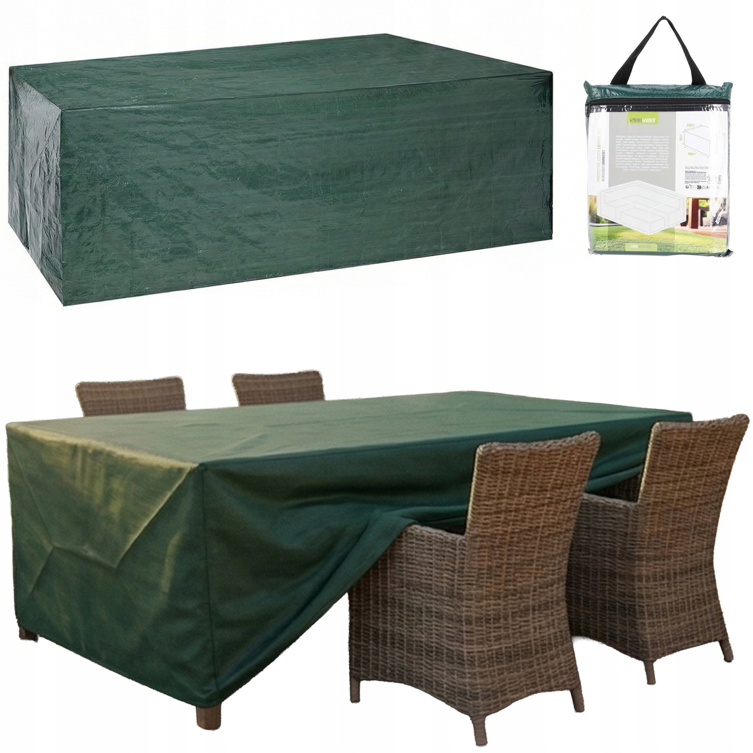 Cover for garden furniture table chairs waterproof strong 300x200x80cm XXL