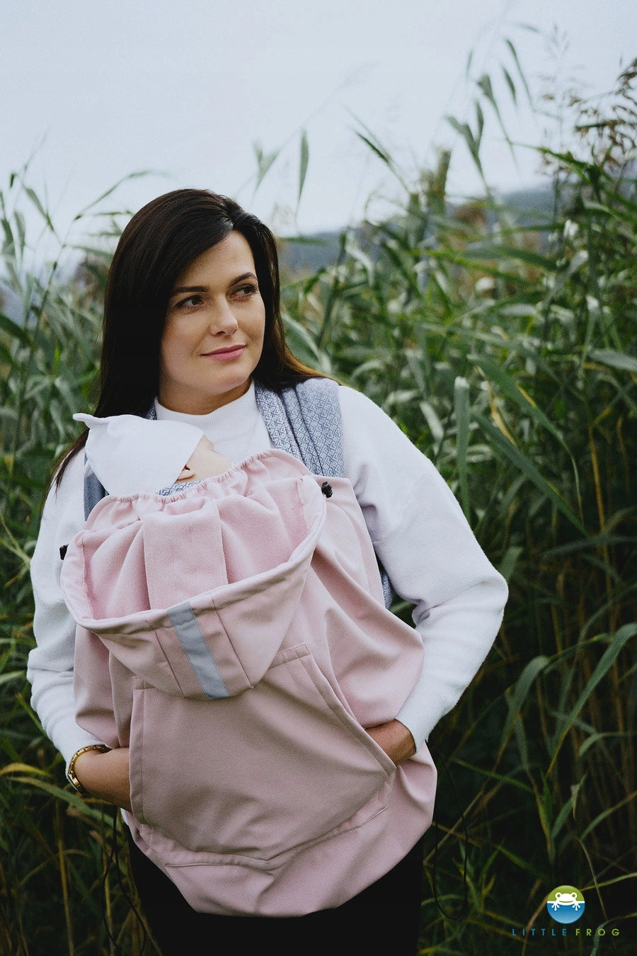 Cover for scarves and carriers Little Frog - Pink Manufacturer code 5902406090256